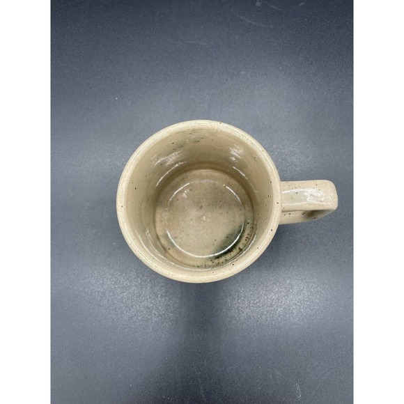 Vintage Coffee Cup Mug 70's Made in Japan Geometric Brown Blue MCM Mid Century - Picture 2 of 5